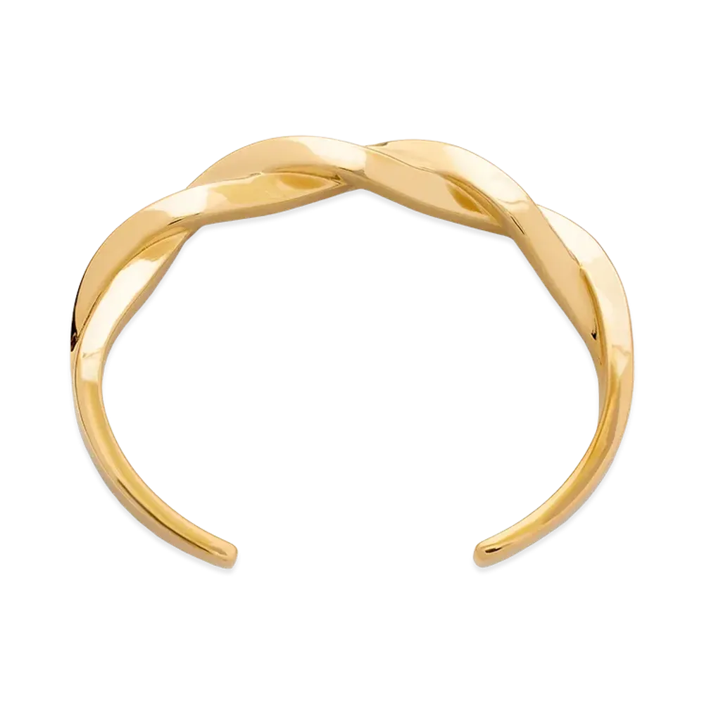AMI PARIS Brass Tresse Bracelet "Gold"