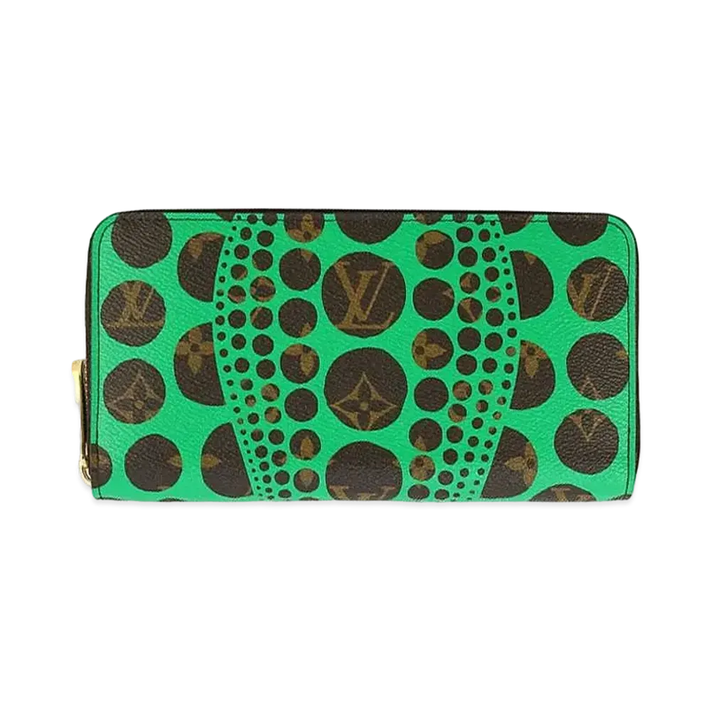Louis Vuitton x Yayoi Kusama Monogram Pumpkin Dot Zippy Wallet "Vert"