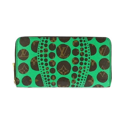 Louis Vuitton x Yayoi Kusama Monogram Pumpkin Dot Zippy Wallet "Vert"