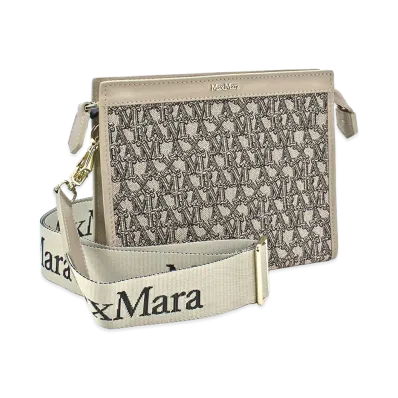Max Mara Women's 2Way Shoulder Bag Clutch Bag Jacquard Clutch Small "Bronze"