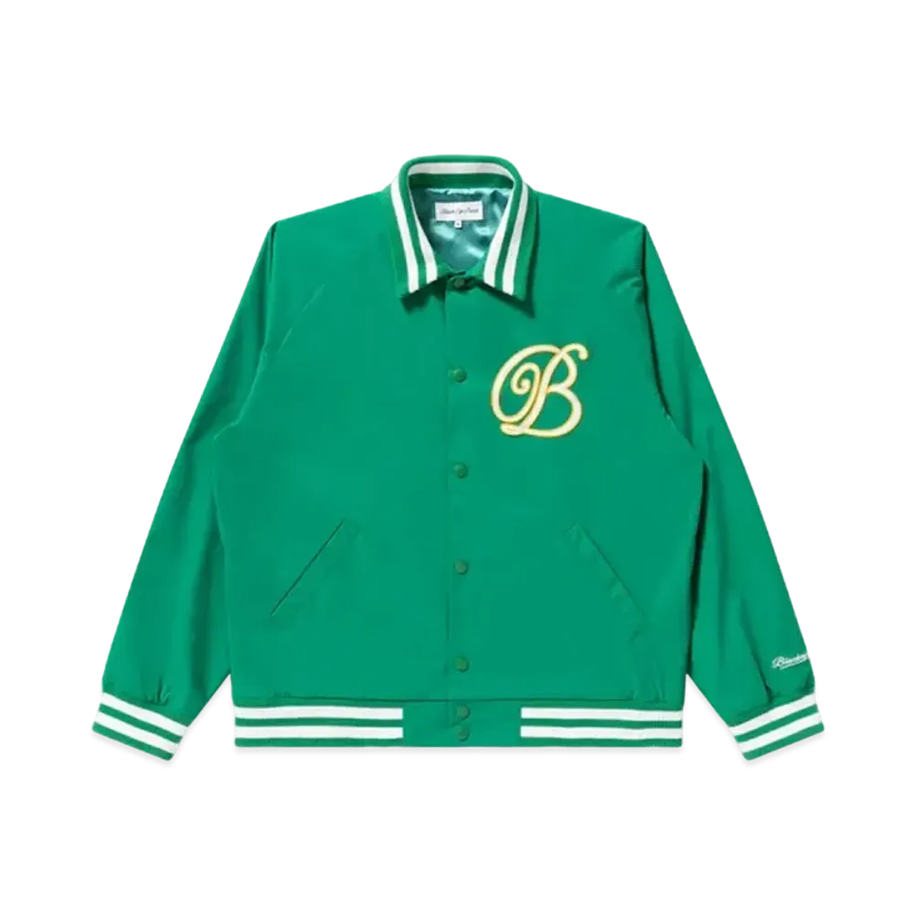 Black Eye Patch B Emblem Rib Collar Stadium Jacket "Green"