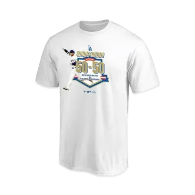 MLB Los Angeles Dodgers Shohei Ohtani 50-50 Club Achievement T-shirt "White"