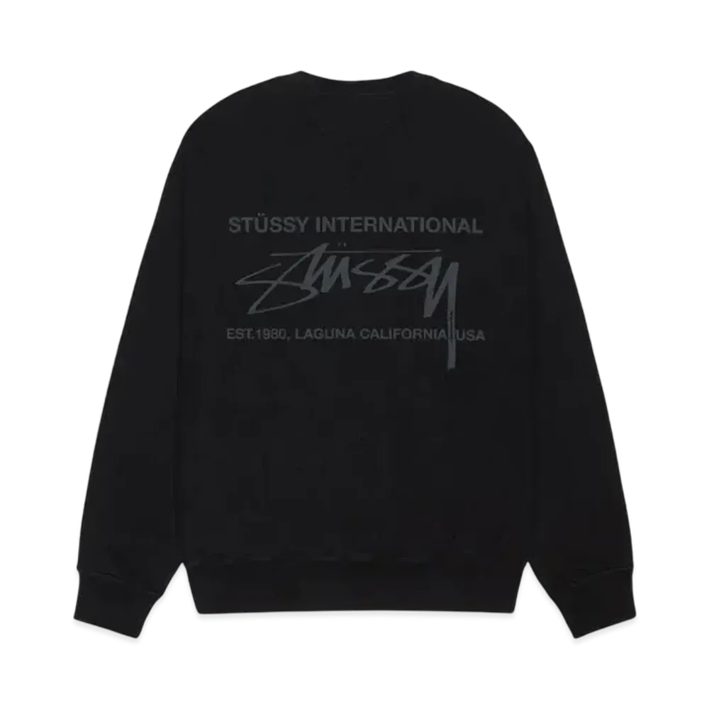 Stussy Smooth International Crew Pigment Dyed "Black"