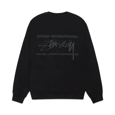 Stussy Smooth International Crew Pigment Dyed "Black"