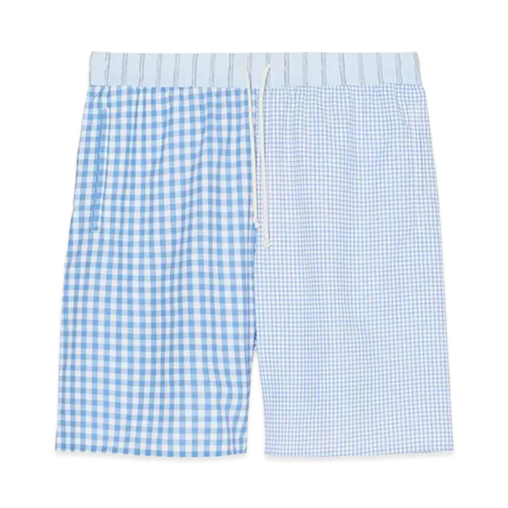 ZARA x Bad Bunny Benito Antonio Combi Check Long Swimwear "White/Sky"
