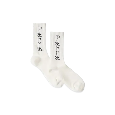 by Parra Weird Trad Logo Socks "White"
