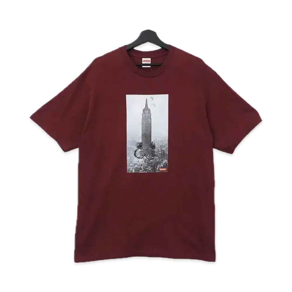 Supreme x Mike Kelley Empire State Building Tee "Burgundy"