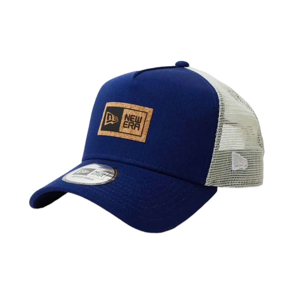 NEW ERA New Era Outdoor 9Forty A-Frame Tracker Cork Patch Box logo "Dark Royal/Chrome"