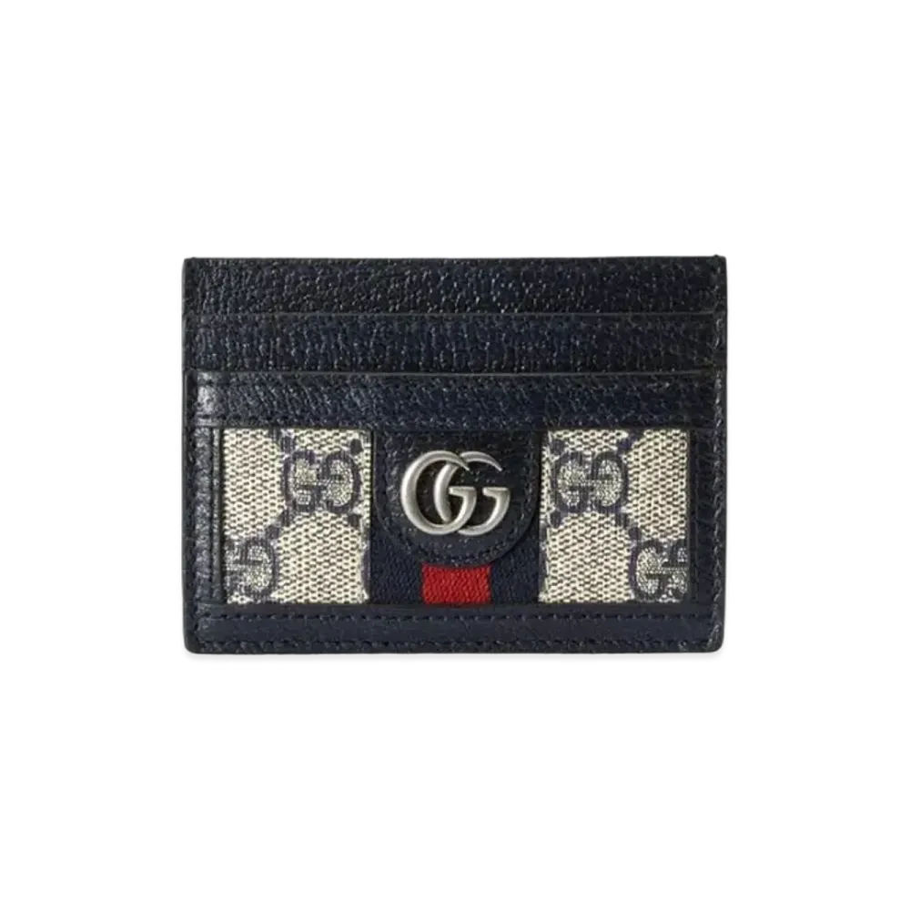 GUCCI Ophidia GG Card Case "Beige/Blue"