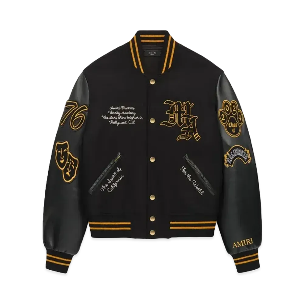 AMIRI Lion Varsity Jacket "Black"