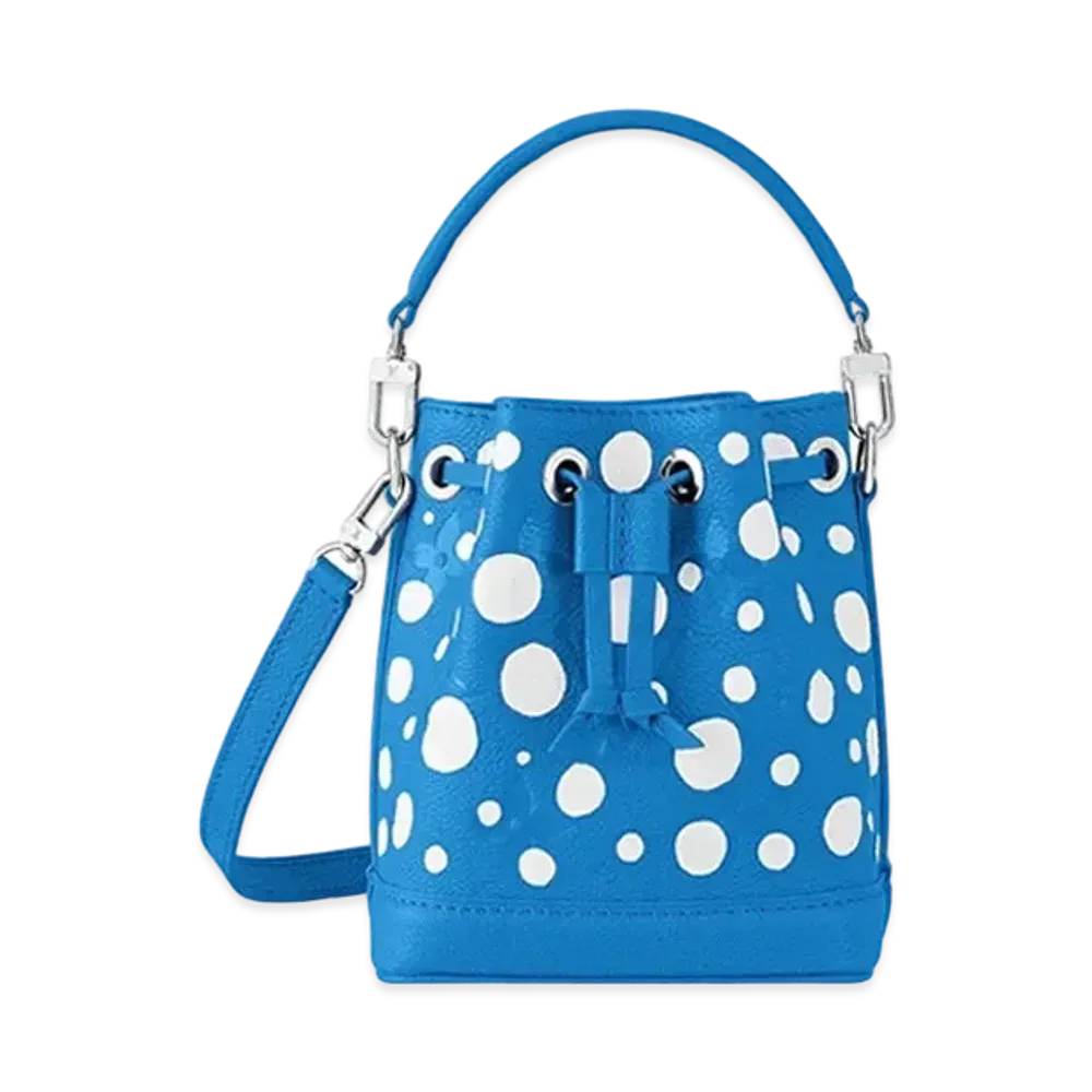 Louis Vuitton x Yayoi Kusama Nano Noe Monogram Empreinte Leather Infinity Dots "Bleu/Blanc"