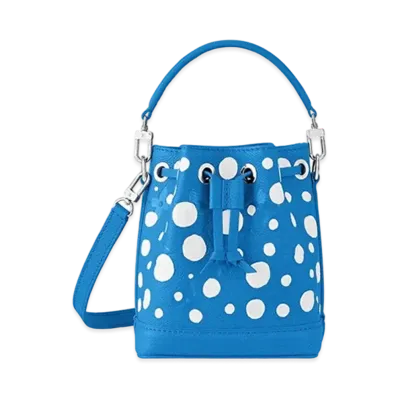 Louis Vuitton x Yayoi Kusama Nano Noe Monogram Empreinte Leather Infinity Dots "Bleu/Blanc"