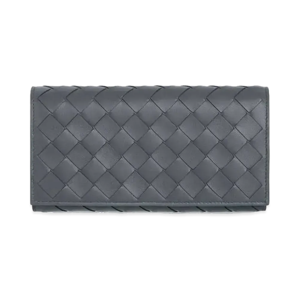 Bottega Veneta Intrecciato Calfskin Bi-fold Wallet "Thunder"