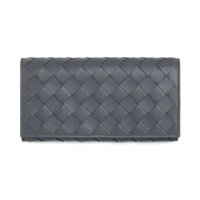 Bottega Veneta Intrecciato Calfskin Bi-fold Wallet "Thunder"