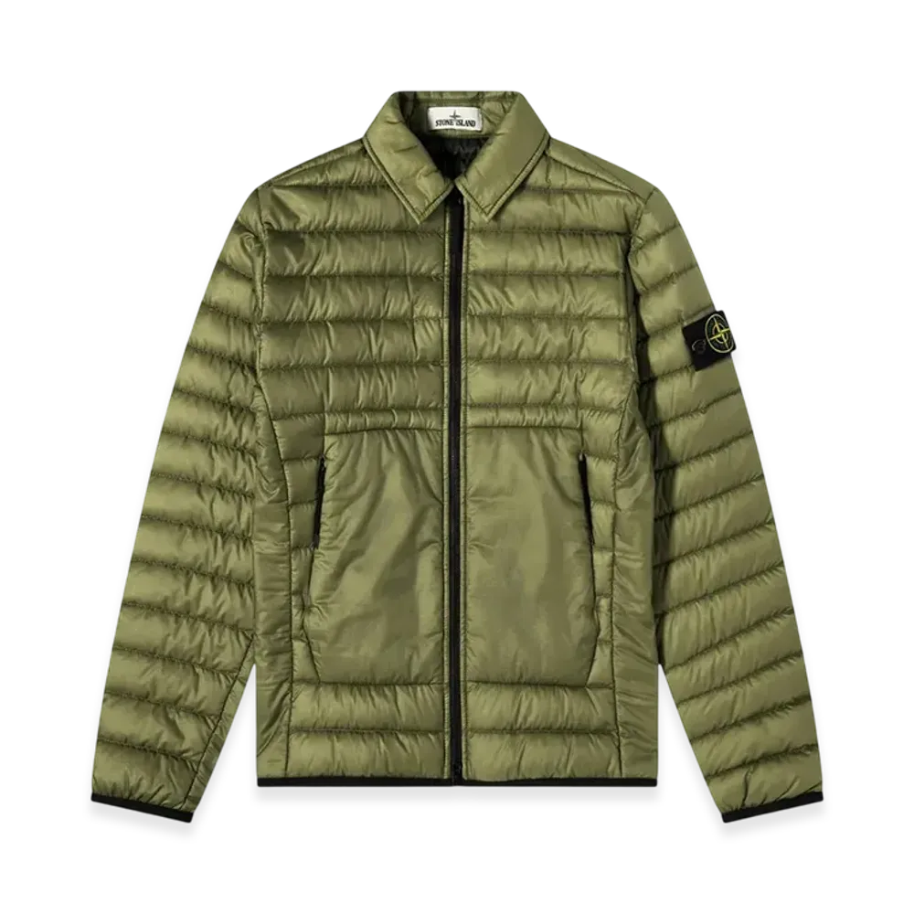 Stone Island 42124 Bio-Based Ripstop Nylon Light Down Shirt Jacket - 22SS "Olive Green"