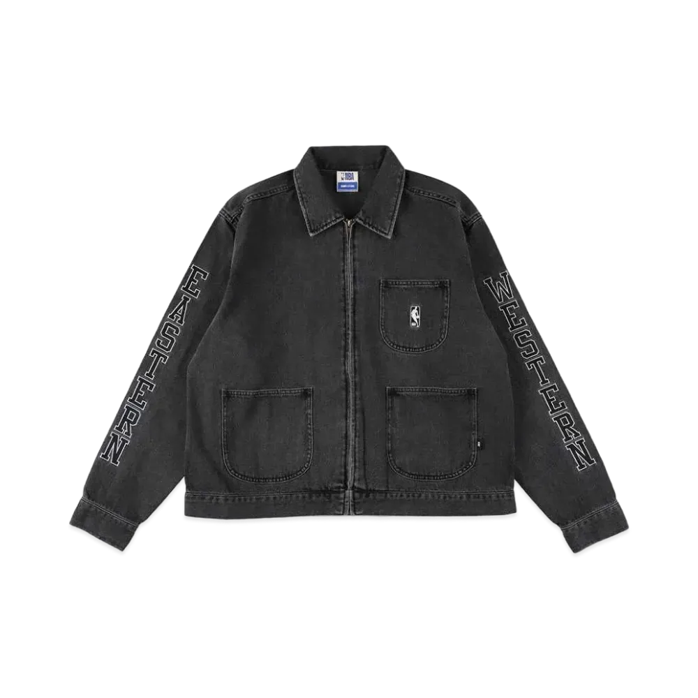 WIND AND SEA x NBA CHAMPIONS Denim Jacket "Black"