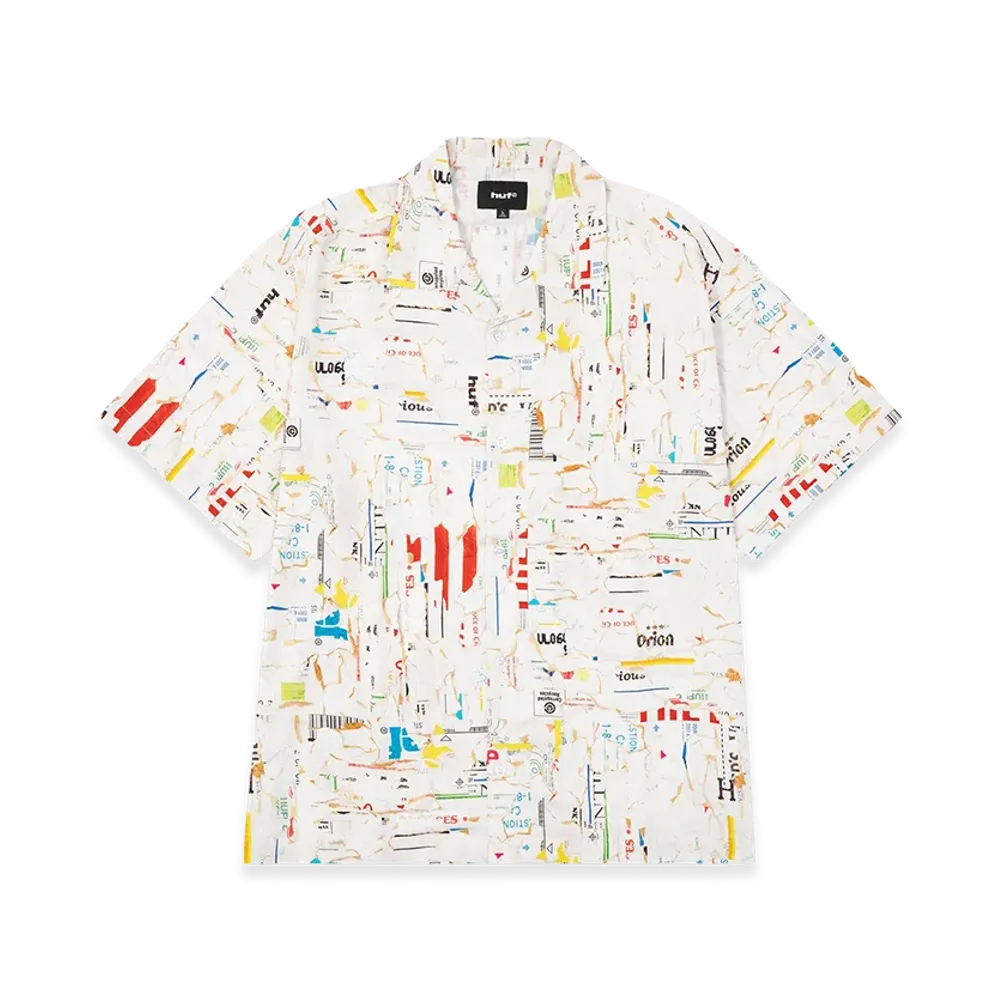 HUF x ORION Collage Shirt "White"