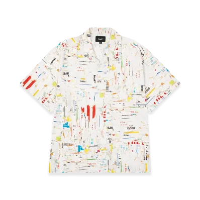 HUF x ORION Collage Shirt "White"