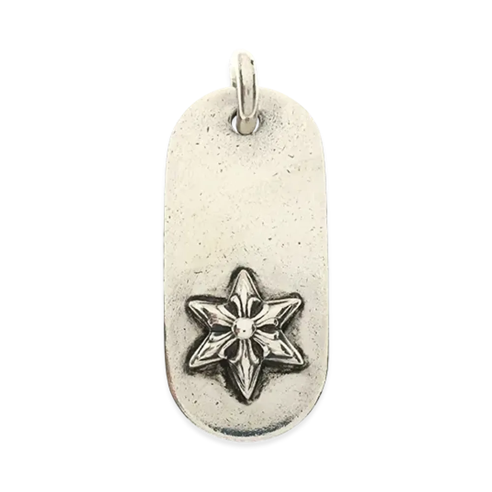 Chrome Hearts Raised Star Dogtag Charm "Silver"