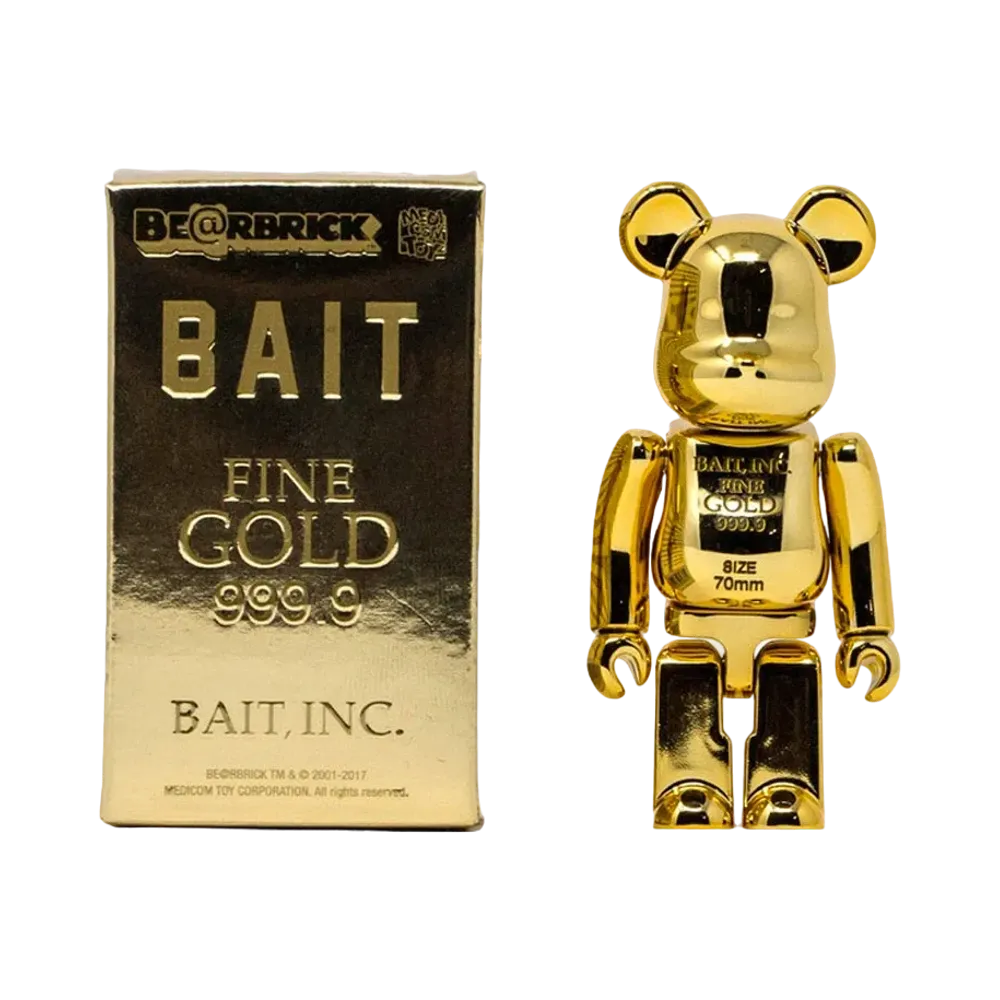 Bearbrick Bait Gold Bar 100%