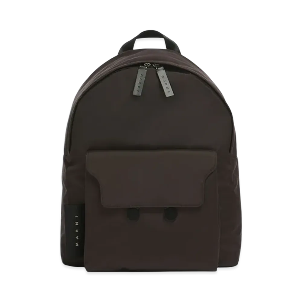 MARNI Nylon Cityscape Backpack "Coffee"