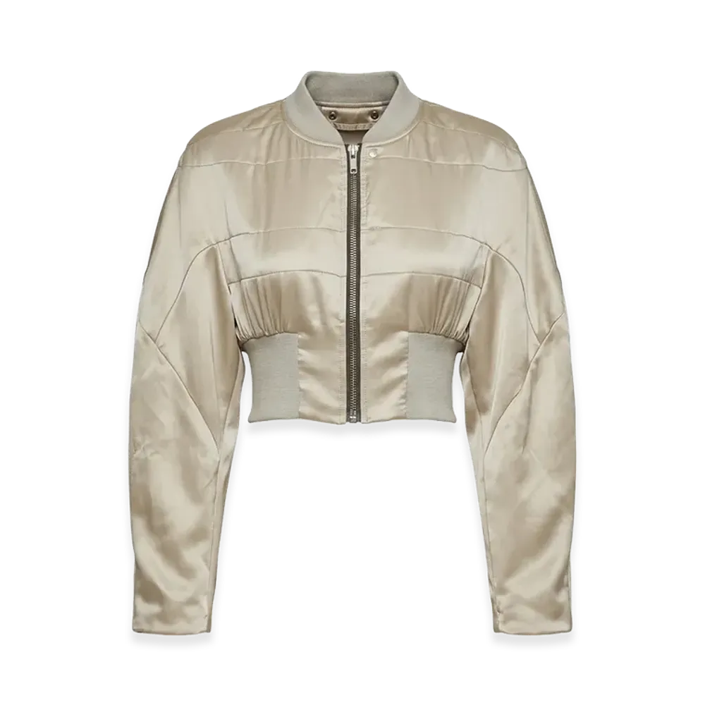 Rick Owens Women's Girdered Flight Jacket "White"