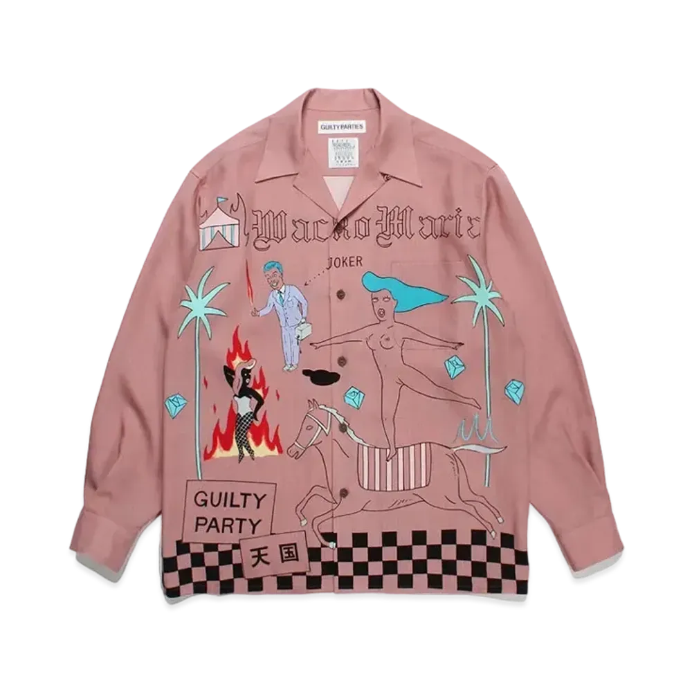 WACKO MARIA World Peace Project Hawaiian Shirt Type-2 "Pink"