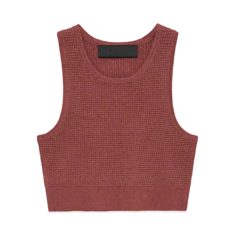 FEAR OF GOD Essentials Women's Waffle Sport Tank "Crimson"
