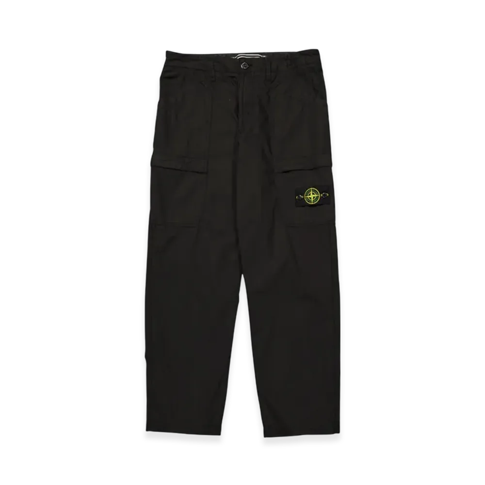 Stone Island 31603 Tela Paracadute Cargo Pants - 22SS "Black"
