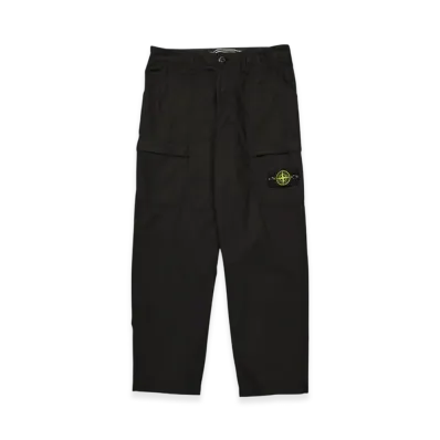 Stone Island 31603 Tela Paracadute Cargo Pants - 22SS "Black"