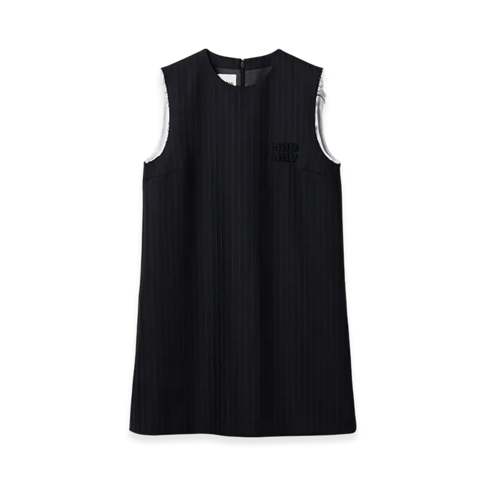 MIU MIU Pinstripe Dress "Blue"