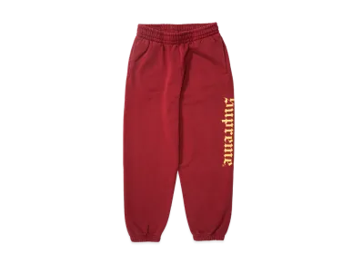 Supreme Washed Old English Sweatpant "Cardinal"