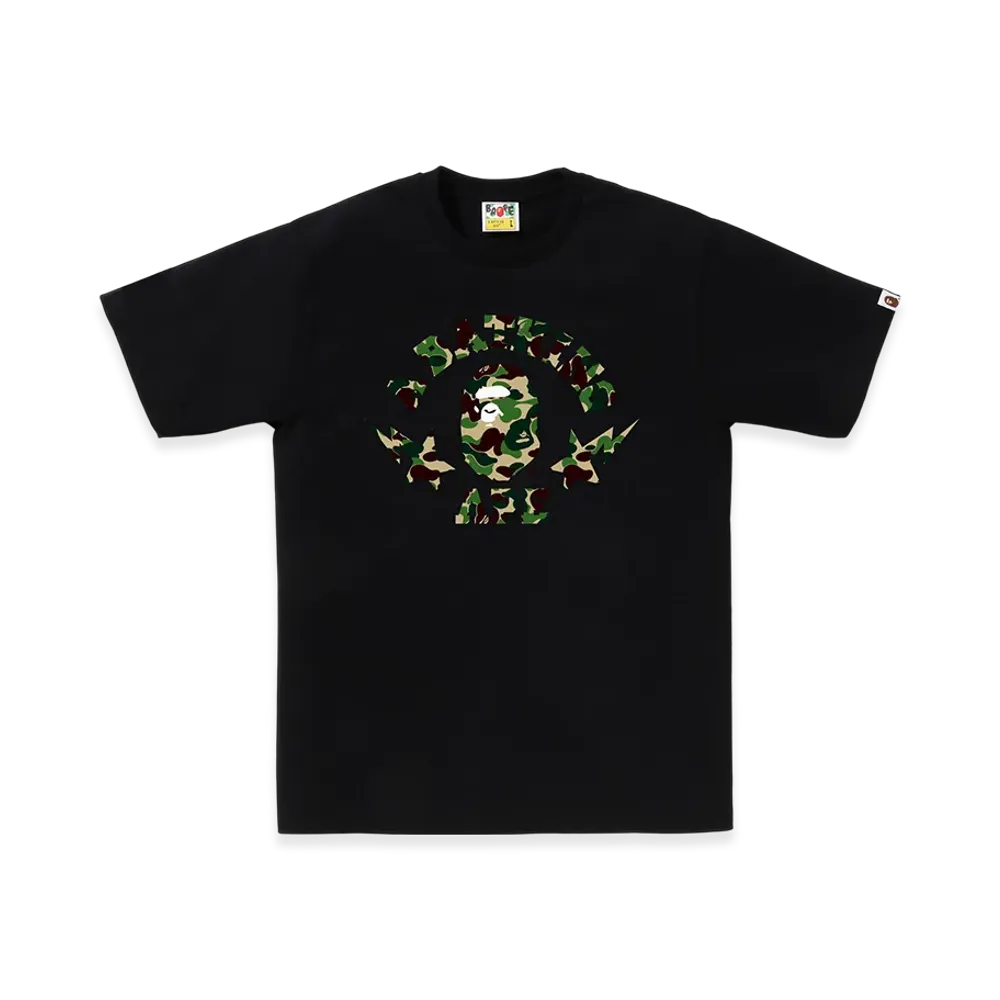 A BATHING APE Abc Camo Sta College Tee "Black/Green"