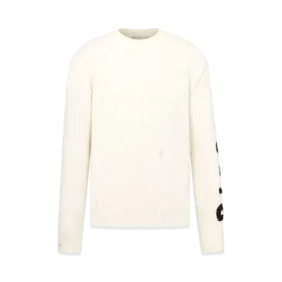 Dior & Otani Workshop Sweater Wool and Cashmere Jersey "White"