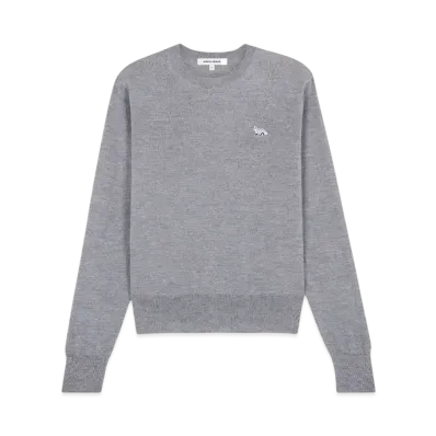 Maison Kitsune Baby Fox Patch Regular Jumper "Medium Grey Melange"