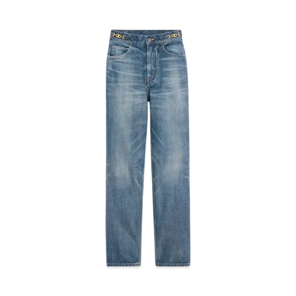 CELINE Margaret Jeans In Union Wash Denim "Union Wash"