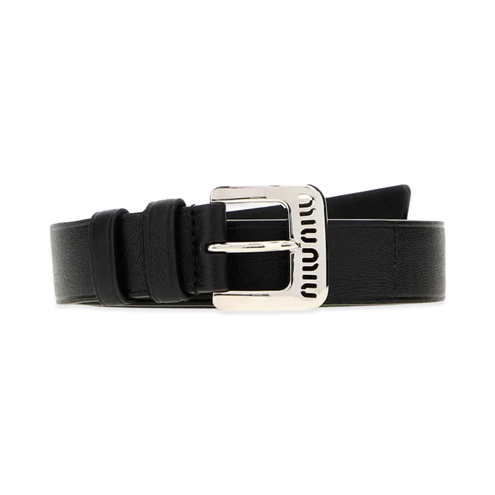MIU MIU Women's Leather Belt "Black"