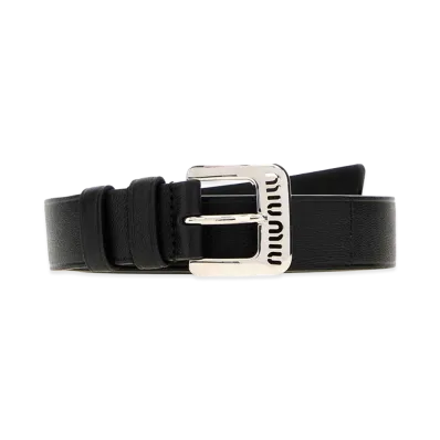 MIU MIU Women's Leather Belt "Black"