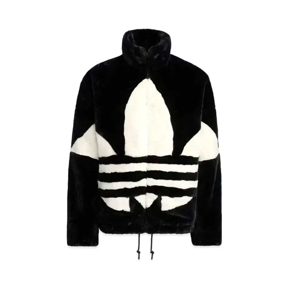 ADIDAS FAKE FUR JACKET "Black/Chalk White"