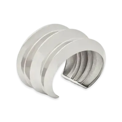 Saint Laurent Stacked Cuff in Metal "Platinated Palladium"