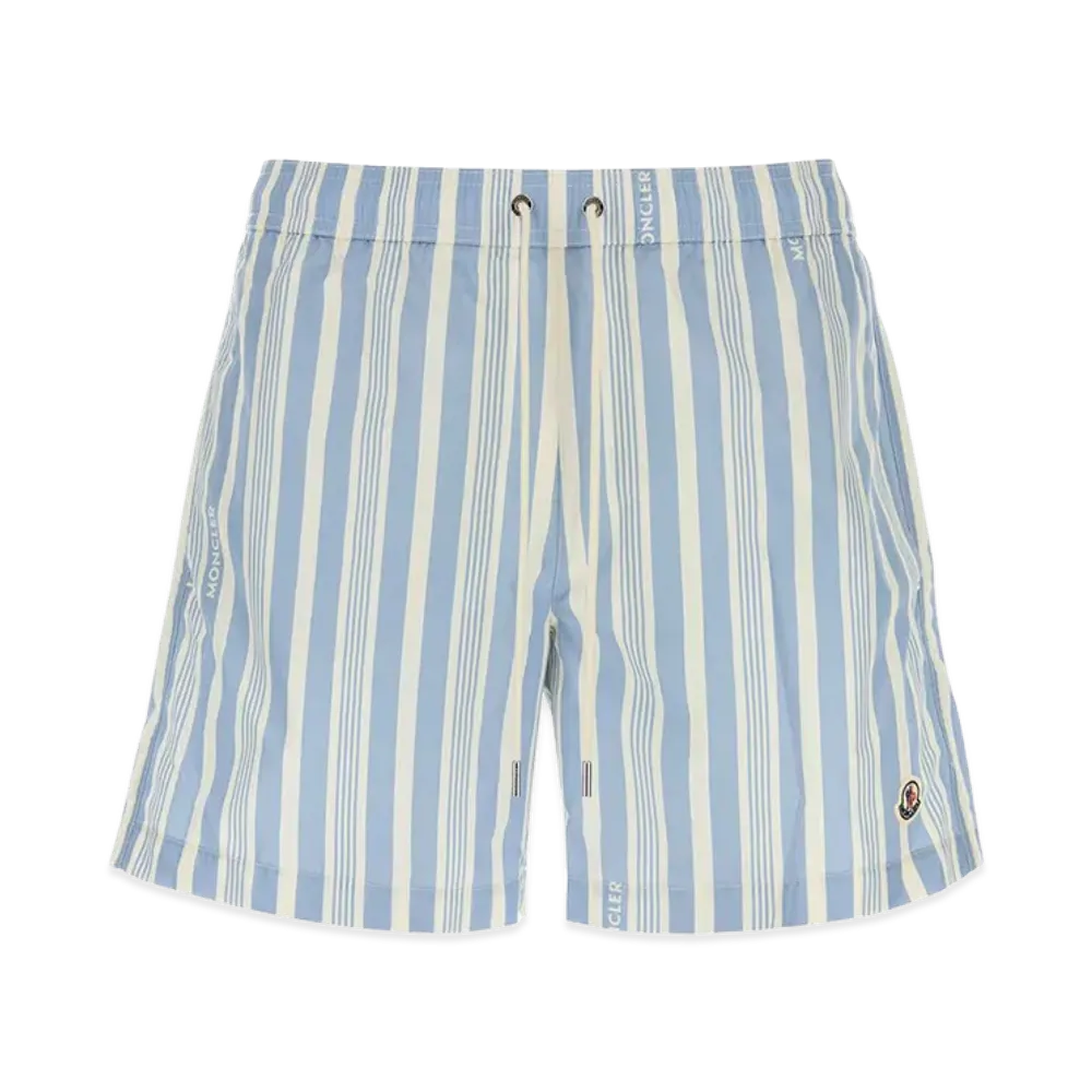 MONCLER Printed Polyester Swimming Shorts "Lightblue"