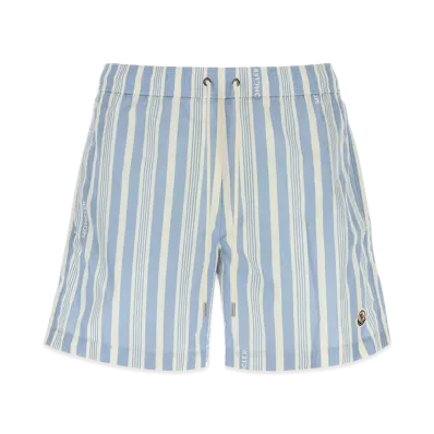 MONCLER Printed Polyester Swimming Shorts "Lightblue"