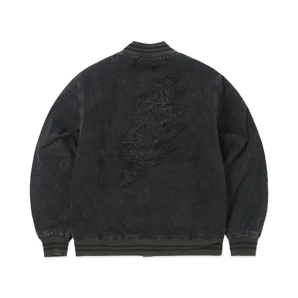 thisisneverthat GD Lightning Denim Varsity Jacket "Black"