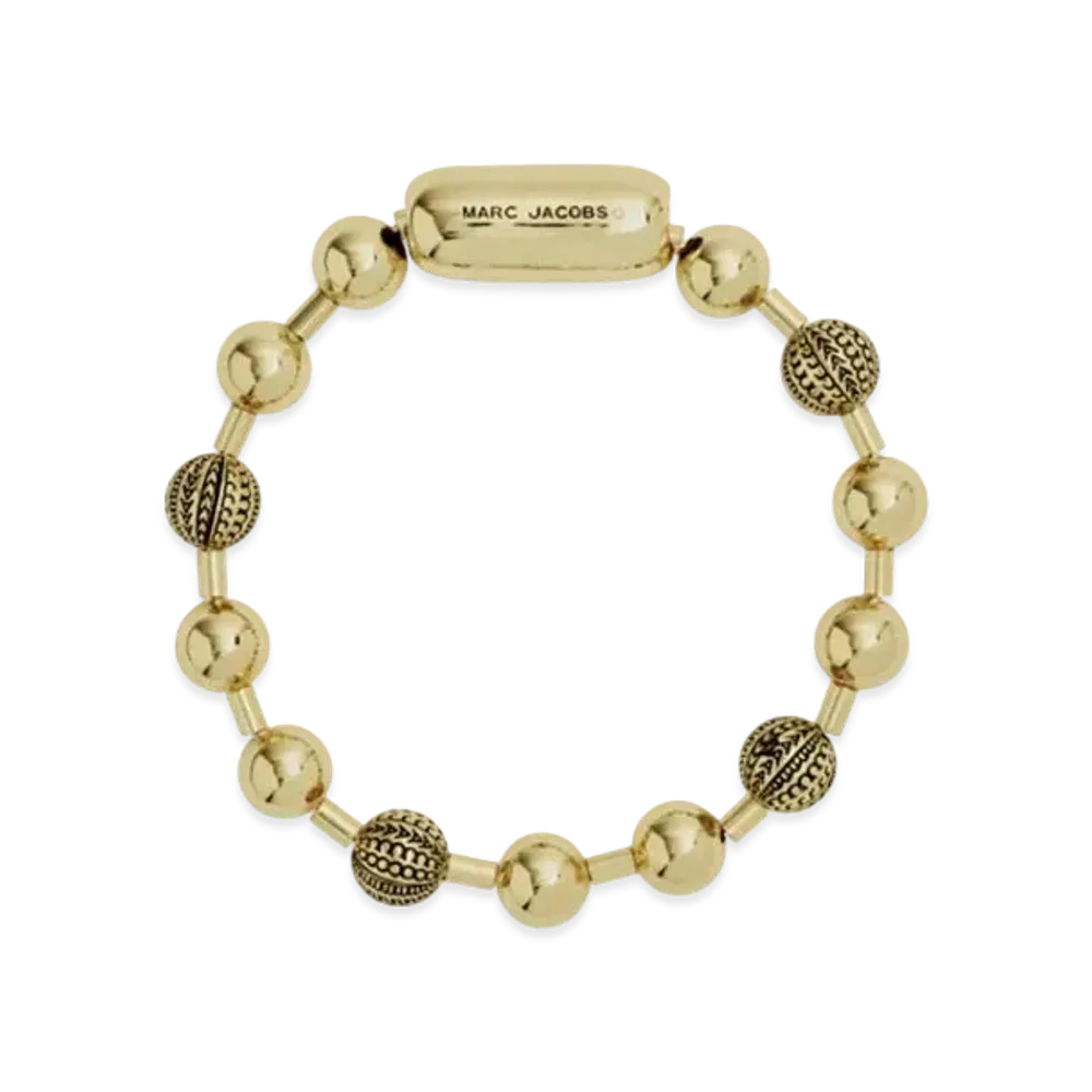Marc Jacobs The Monogram Ball Chain Bracelet "Light Antique Gold"