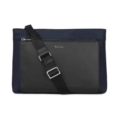 Paul Smith Nylon Bright Stripe Trim 2Way Shoulder Bag "Navy"