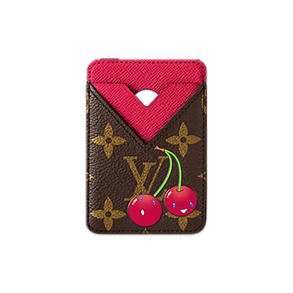 Louis Vuitton x Takashi Murakami Porto Carte Magnet "Cherry Brown"