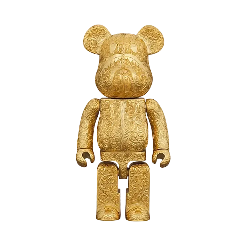 Bearbrick BAPE(R) SHARK ROYAL SELANGOR Gold 400%