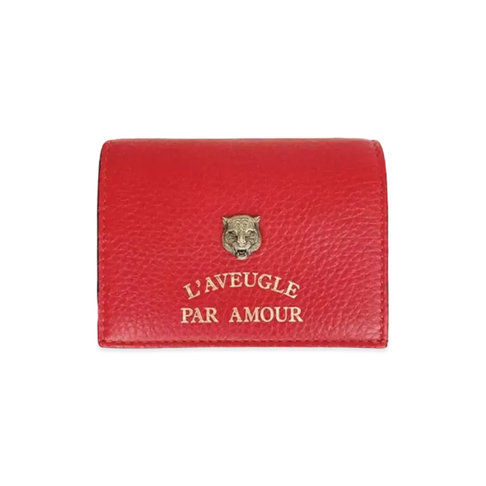 GUCCI Animalier Tiger Wallet "Red"