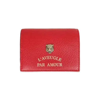 GUCCI Animalier Tiger Wallet "Red"