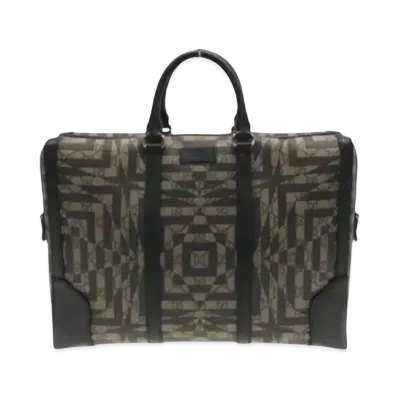 GUCCI 2way Briefcase GG Kaleido "Beige/Black"